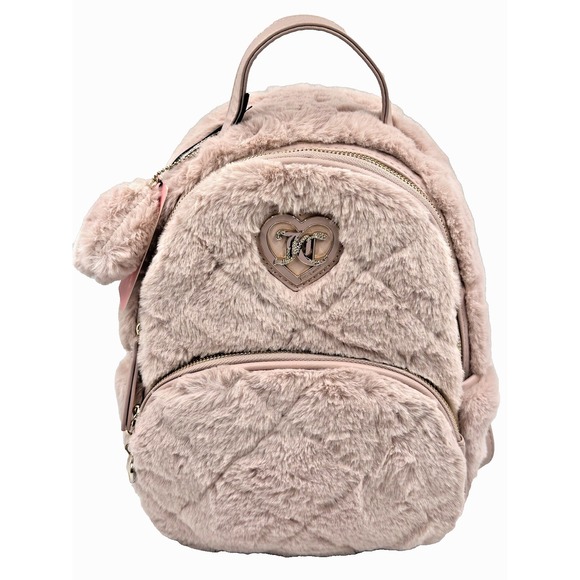 Juicy Couture Let\'s Get Cozy Backpack Plush Furry‎ in Blush Pink main image 9